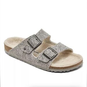 BIRKENSTOCK Arizona Rivet Wool Shearling Sandals